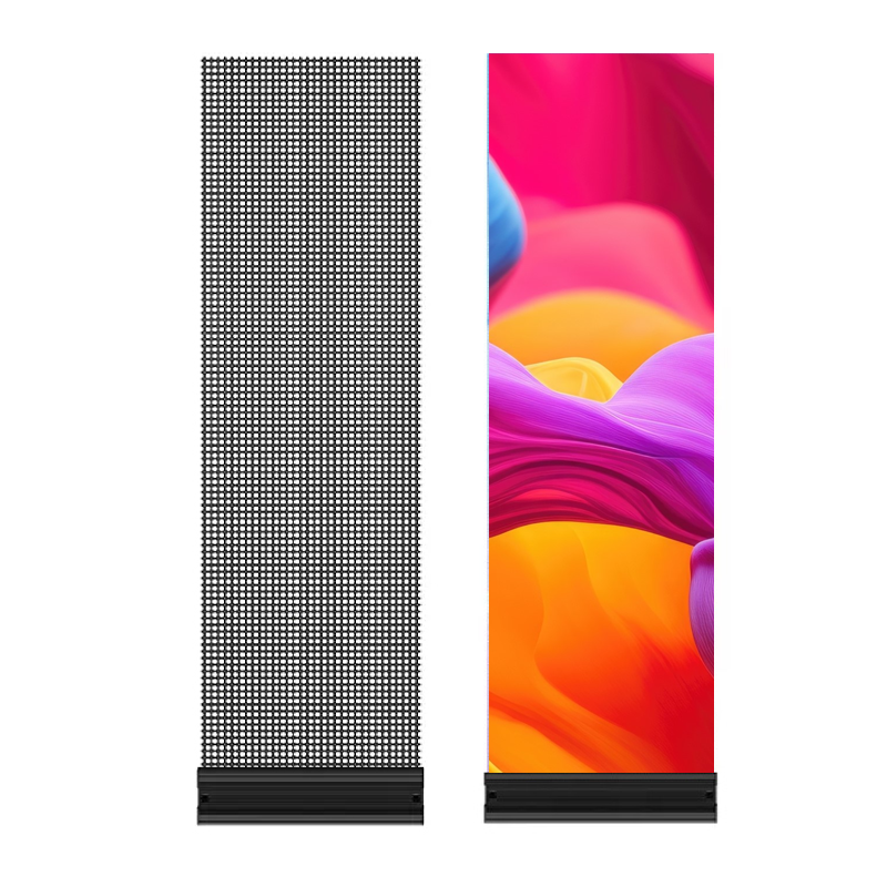 P6.25    Indoor LED flexible film screen, crystal invisible glass window, holographic LED display screen, adhesive LED transparent screen