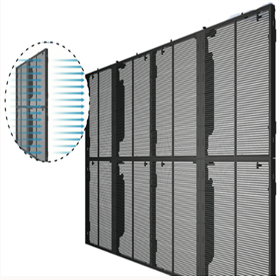 4500cd indoor p3.91-7.81 transparent led display cabinet 1000x500mm