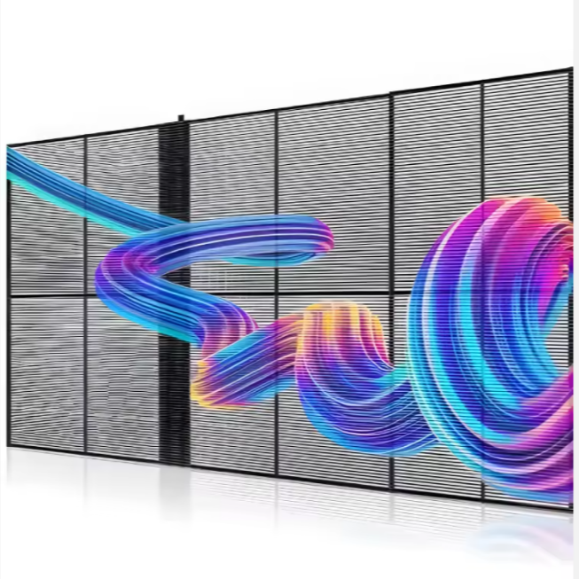 4500cd indoor p3.91-7.81 transparent led display cabinet 1000x500mm
