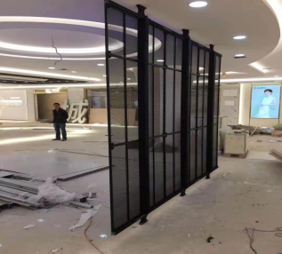 600cd indoor p3.91-7.81 transparent led display cabinet 1000x500mm