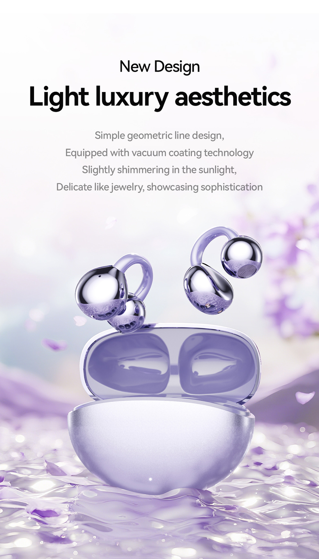 GL8 wireless clip-on earbuds
