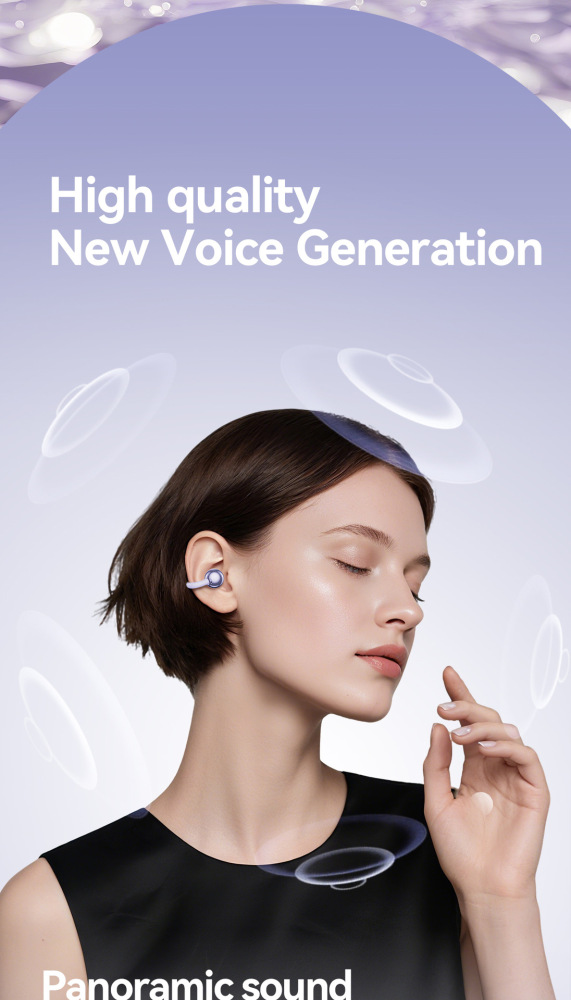 GL8 wireless clip-on earbuds