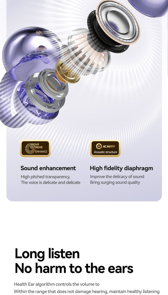 GL8 wireless clip-on earbuds