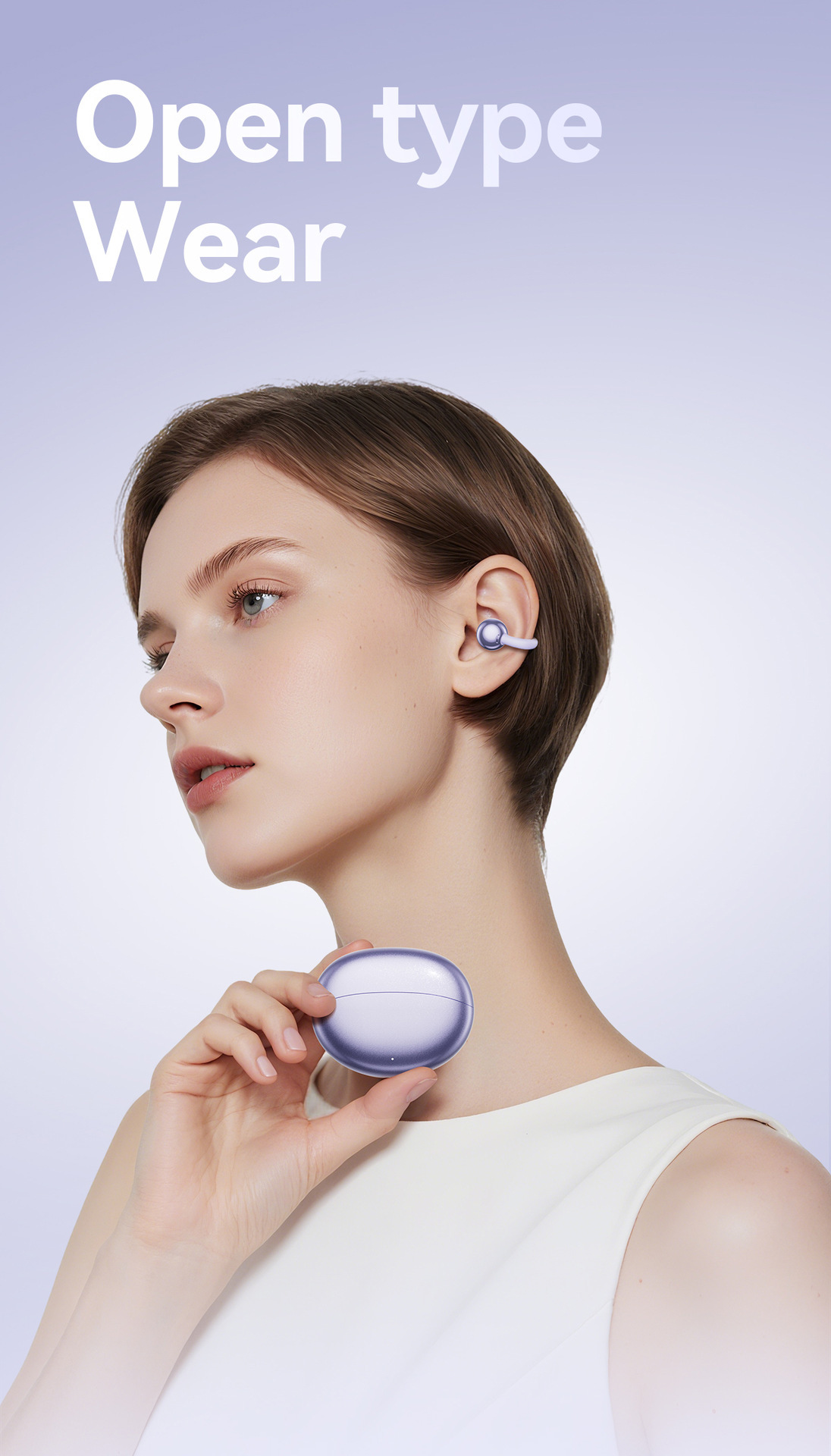 GL8 wireless clip-on earbuds