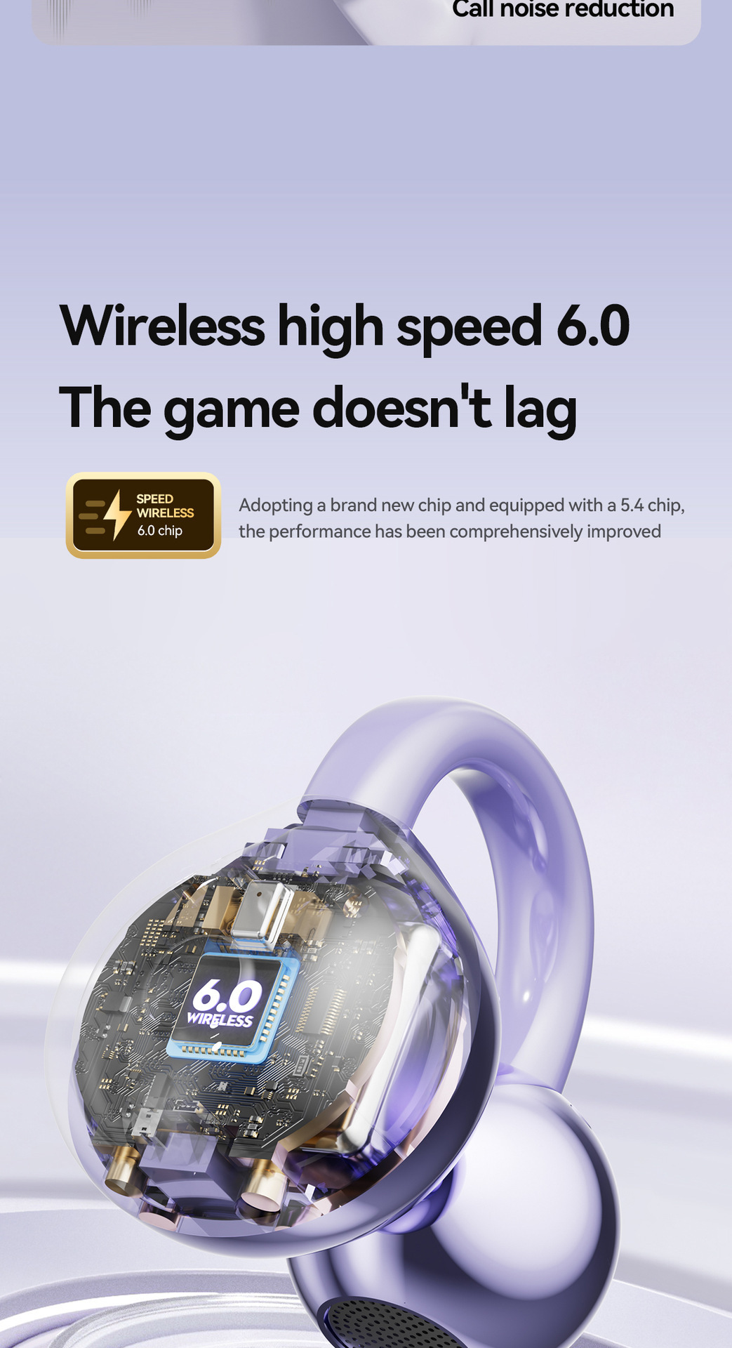 GL8 wireless clip-on earbuds