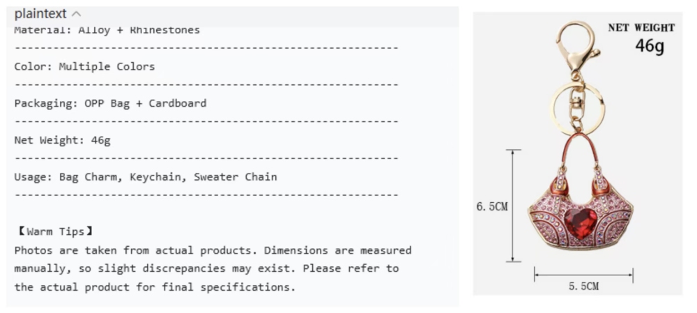 Bag & Key Mini Charm