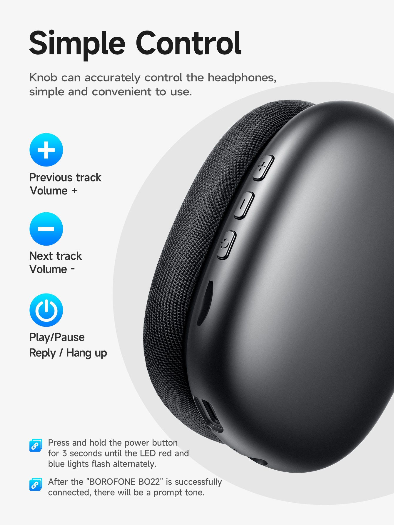 BOROFONE Wireless Headphones