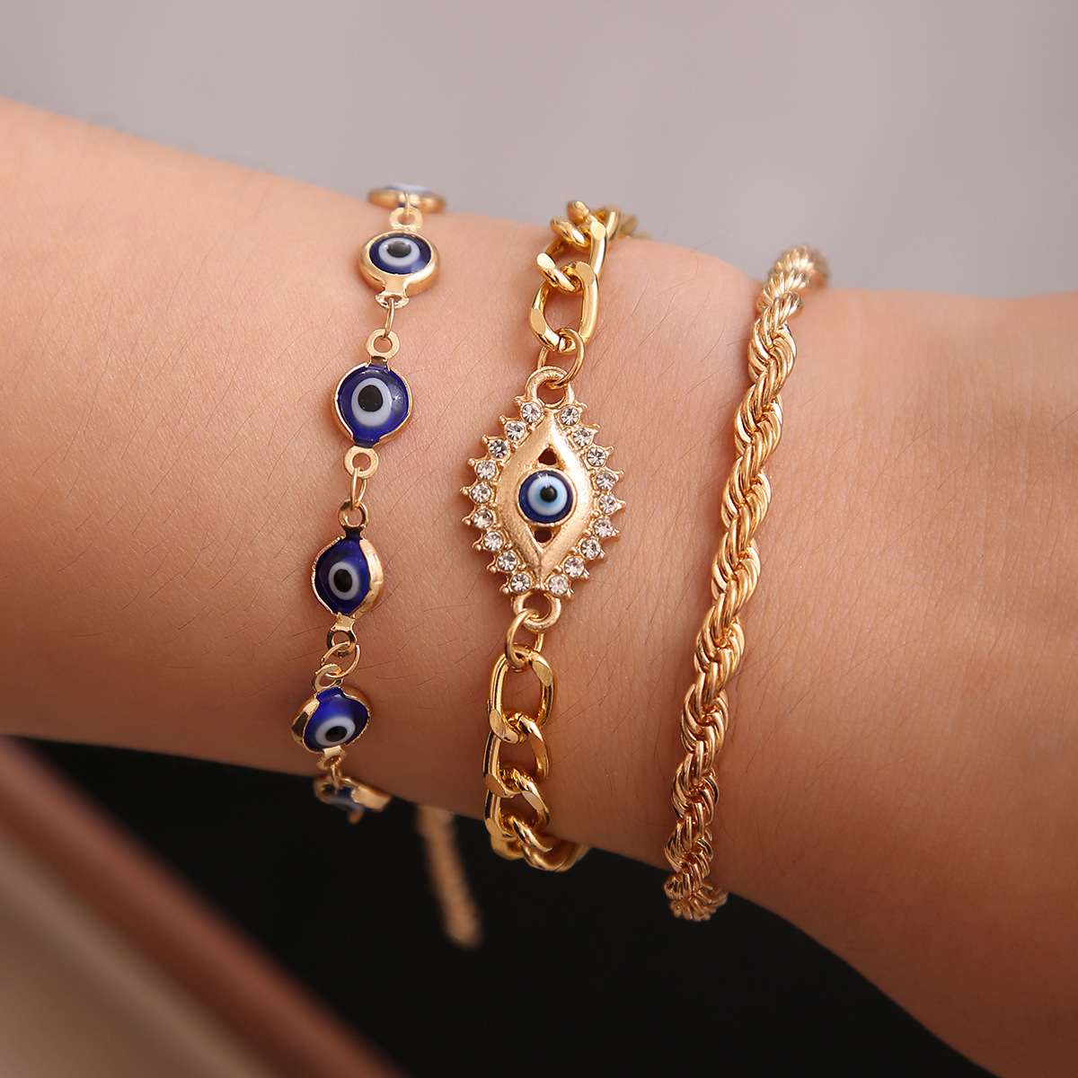 Evil Eye Bracelet Set