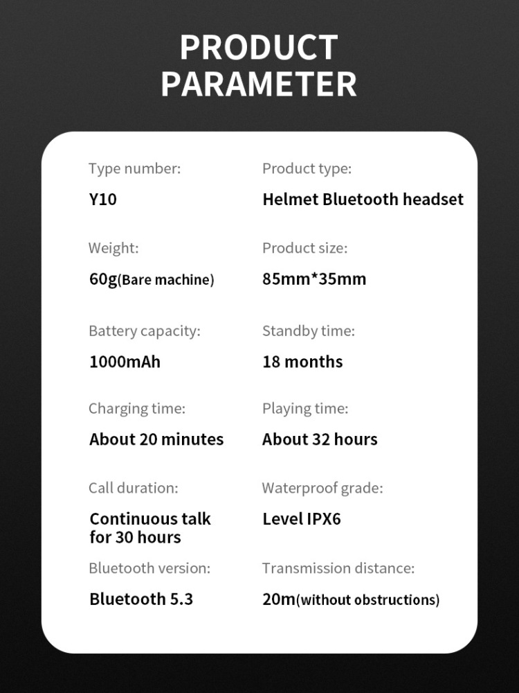 Motorcycle Helmet Bluetooth Headset