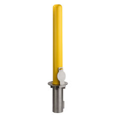 Yellow removable carbon steel bollard