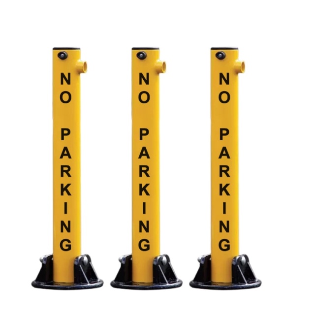 yellow-fold-down-bollard-for-driveway