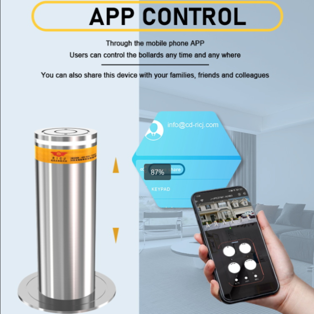 IP68 K12 Crash Rated Hydraulic Automatic Bollard