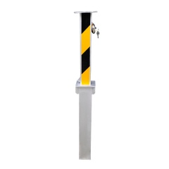 RICJ Stainless Steel Manual Retractable Bollard with Integral Lock