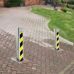 RICJ Stainless Steel Manual Retractable Bollard with Integral Lock