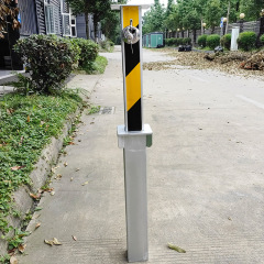 RICJ Stainless Steel Manual Retractable Bollard with Integral Lock