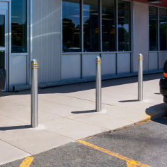 304 stainless steel Dome Top Static road bollard for secure pedestrian areas