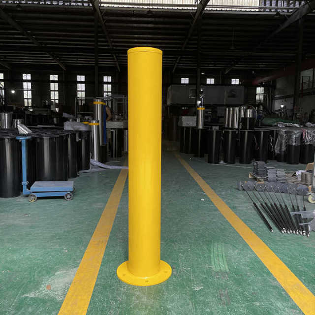 Fixed Surface Mount Yellow Safety Post