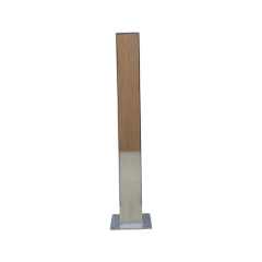 Square Bollard With WPC Wood Plate