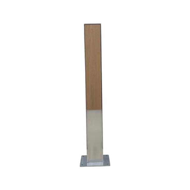 Square Bollard With WPC Wood Plate