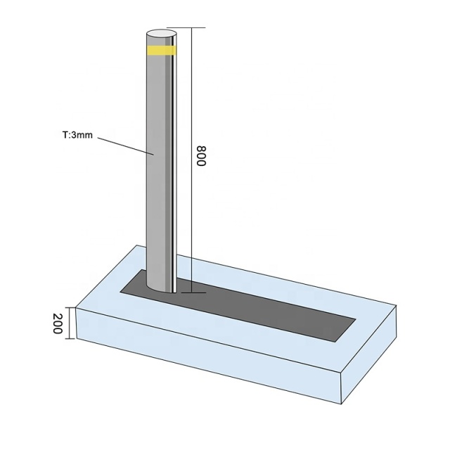 Manual Heavy-Duty Fold-Down Coffin Bollard