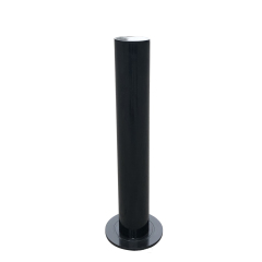 Heavy-Duty Black Powder Coated Fixed Steel Bollard