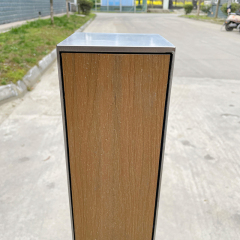 Square Bollard With WPC Wood Plate