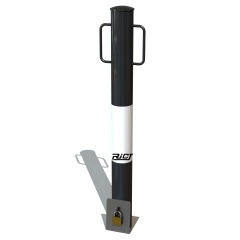 Black Power Coated Removable Bollard 