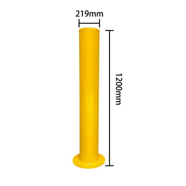 Fixed Surface Mount Yellow Safety Post