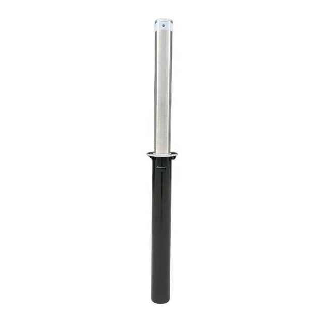 Round Stainless Steel Manual Lift Retractable Driveway Bollard