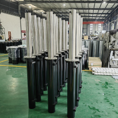 Round Stainless Steel Manual Lift Retractable Driveway Bollard