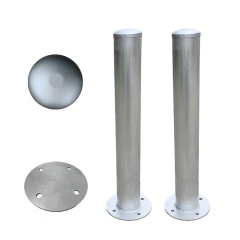 Heavy-duty hot-dipped galvanized steel bollard for roadway protection