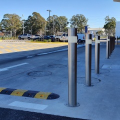 Flat top 304 stainless steel LED bollard light for park landscaping