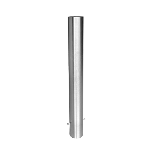 Modern Silver Stainless Steel Fixed Bollard
