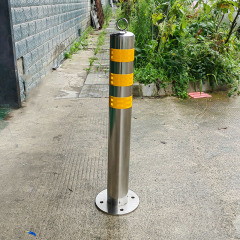 Surface Mount Stainless Steel Bollard with Top Ring