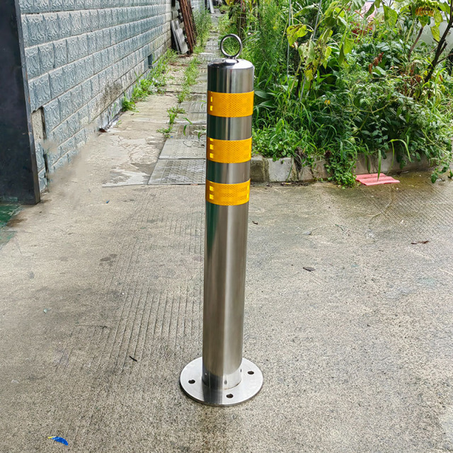 Surface Mount Stainless Steel Bollard with Top Ring