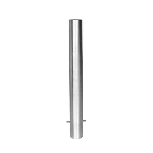 Modern Silver Stainless Steel Fixed Bollard