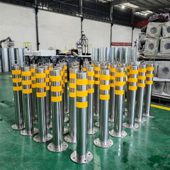 Surface Mount Stainless Steel Bollard with Top Ring