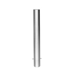 Modern Silver Stainless Steel Fixed Bollard