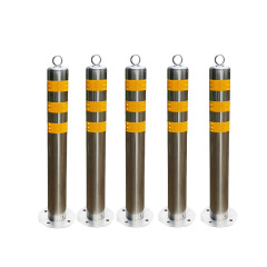 Surface Mount Stainless Steel Bollard with Top Ring