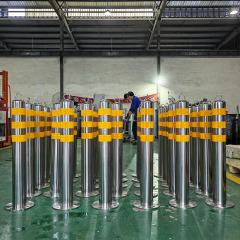 Surface Mount Stainless Steel Bollard with Top Ring