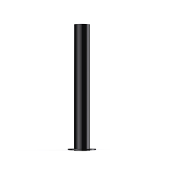 Heavy-Duty Black Powder Coated Fixed Steel Bollard