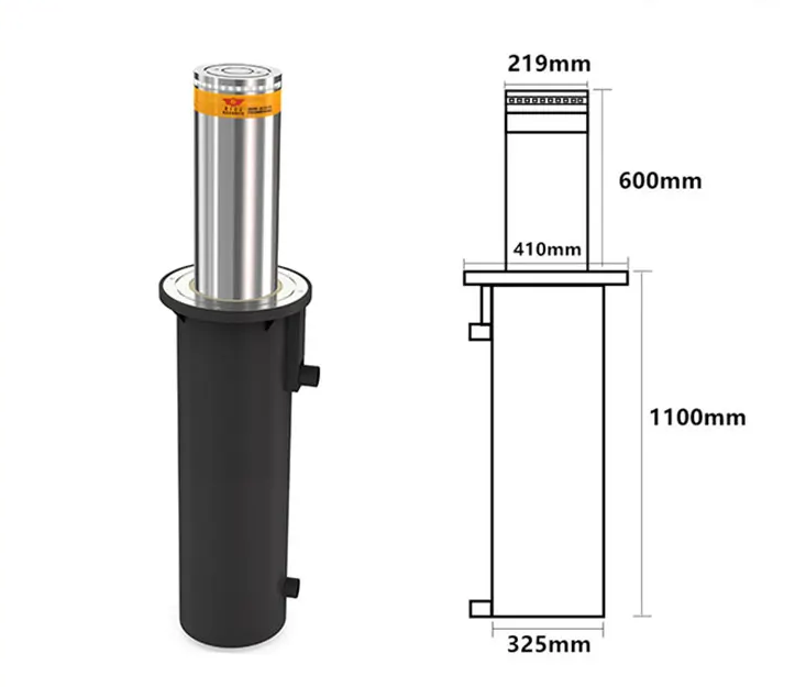 Automatic Driveway Bollard With Light