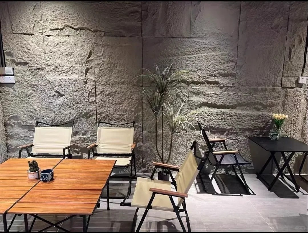 PU False Stone Veneer Sheet PU Stone Skin PU Stone Panels for Decoration Polyurethane Artificial Stone Exterior Decoration Faux Rock PU Stone Skin Slab 3D PU Stone Wall Panel Big Slab