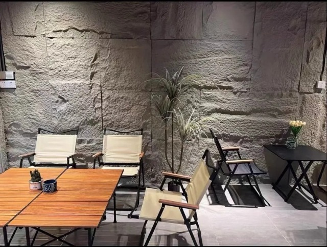 PU False Stone Veneer Sheet PU Stone Skin PU Stone Panels for Decoration Polyurethane Artificial Stone Exterior Decoration Faux Rock PU Stone Skin Slab 3D PU Stone Wall Panel Big Slab