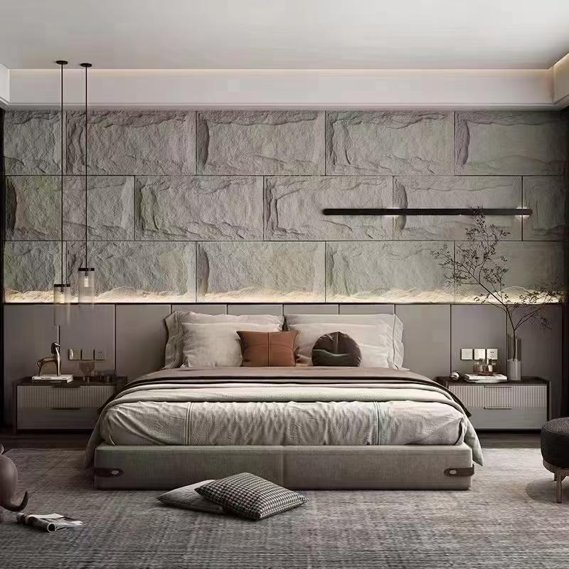 Factory Price Wall Cladding Pu Culture Stone 3d Mushroom Stone Pu Faux Stone Wall Panel for Decoration Waterproof Pu Soft Stone Mushroom Culture Stone Outdoor & Indoor 3d Decoration Polyurethane Pu Faux Soft Stone Wall Panel