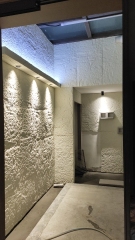 1.5 cm thick white marble veneer with lighting