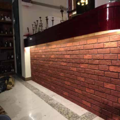 PU Small Brick Stone Wall Panel Cultured Stone Finish Background Artificial PU Wall Panels Stone for Hotel or family