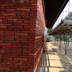 PU Small Brick Stone Wall Panel Cultured Stone Finish Background Artificial PU Wall Panels Stone for Hotel or family