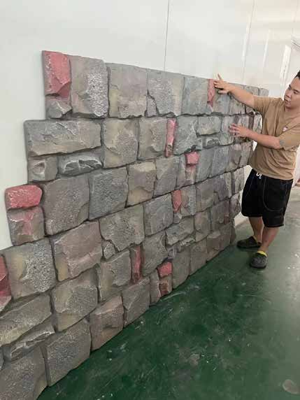 Crushed Mountain Stone Polyurethane Modern Thick Slab Cultural Stone Decorative Panels Moisture-resistant Outdoor Background PU Light Weight Exterior and Interior Wall Cladding Polyurethane Pu Crushed Mountain Stone Waterproof Panel