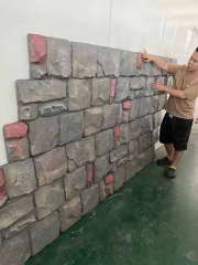 Crushed Mountain Stone Polyurethane Modern Thick Slab Cultural Stone Decorative Panels Moisture-resistant Outdoor Background PU Light Weight Exterior and Interior Wall Cladding Polyurethane Pu Crushed Mountain Stone Waterproof Panel